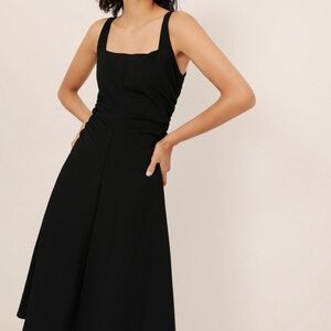 Anthropologie Maeve Square Neck Black Dress XS NWT